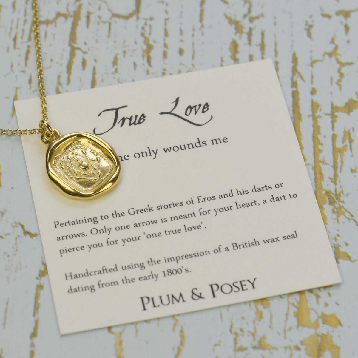 One True Love - One Only Wounds Me in Gold Vermeil