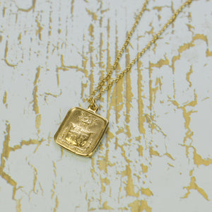 Truth Prevails - Wheat and Crown in Gold Vermeil