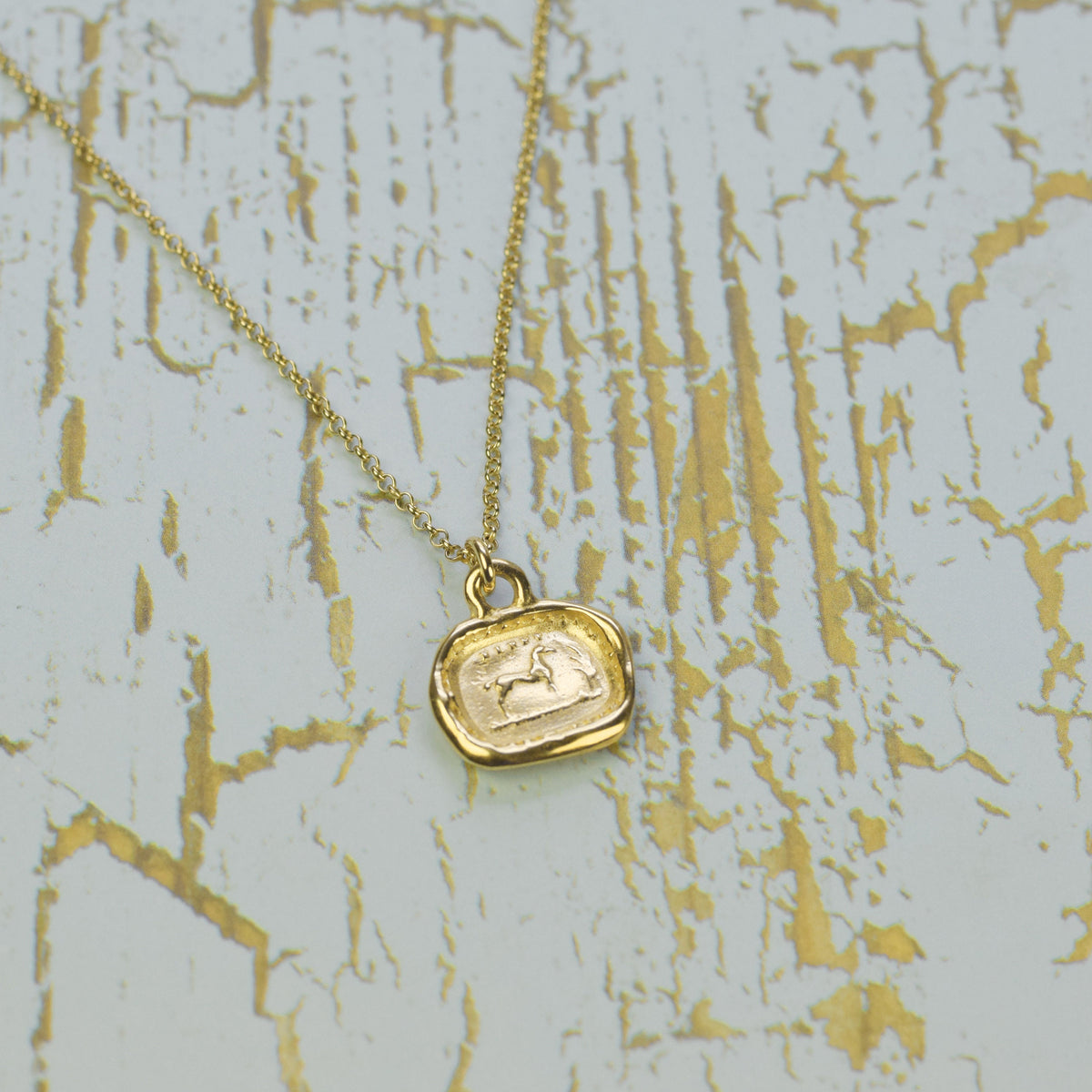 Blest Horse - Protection and good fortune in Gold Vermeil