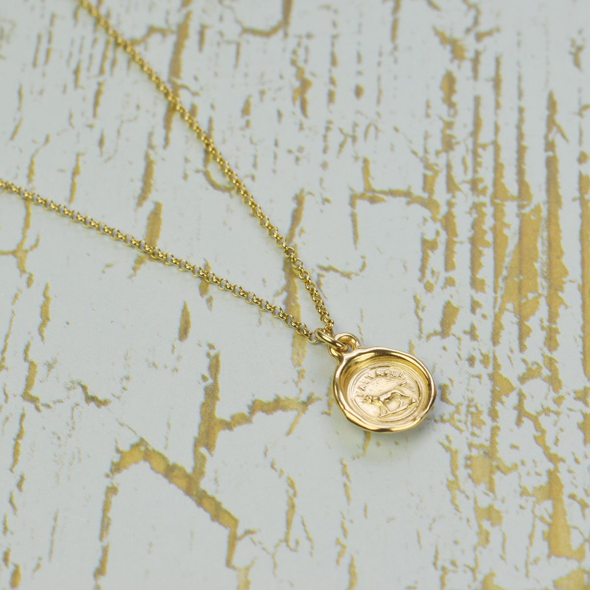 Faithful Dog - Friendship Loyalty Devotion in Gold Vermeil