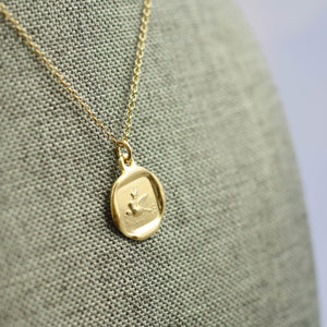 Dove - I Bring Peace in Gold Vermeil Dove
