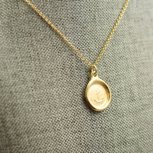 Anchor - Keep Hope in Gold Vermeil