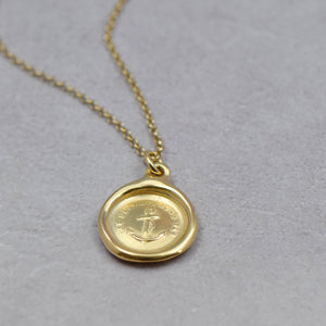 Anchor - Keep Hope in Gold Vermeil