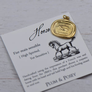 Horse - High spirited yet sensitive in Gold Vermeil