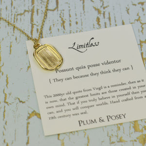 Limitless - They can because they think they can in Gold Vermeil