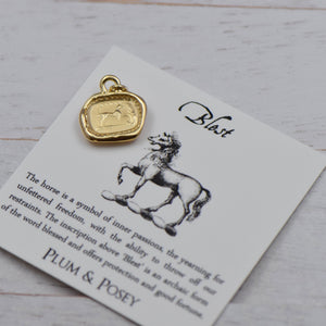 Blest Horse - Protection and good fortune in Gold Vermeil