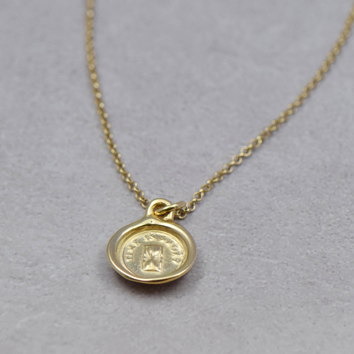 Hourglass - Time is Short in Gold Vermeil