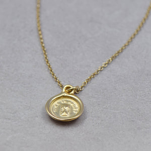 Hourglass - Time is Short in Gold Vermeil