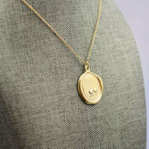 Crowned Hearts  - Loyalty and Love in gold vermeil