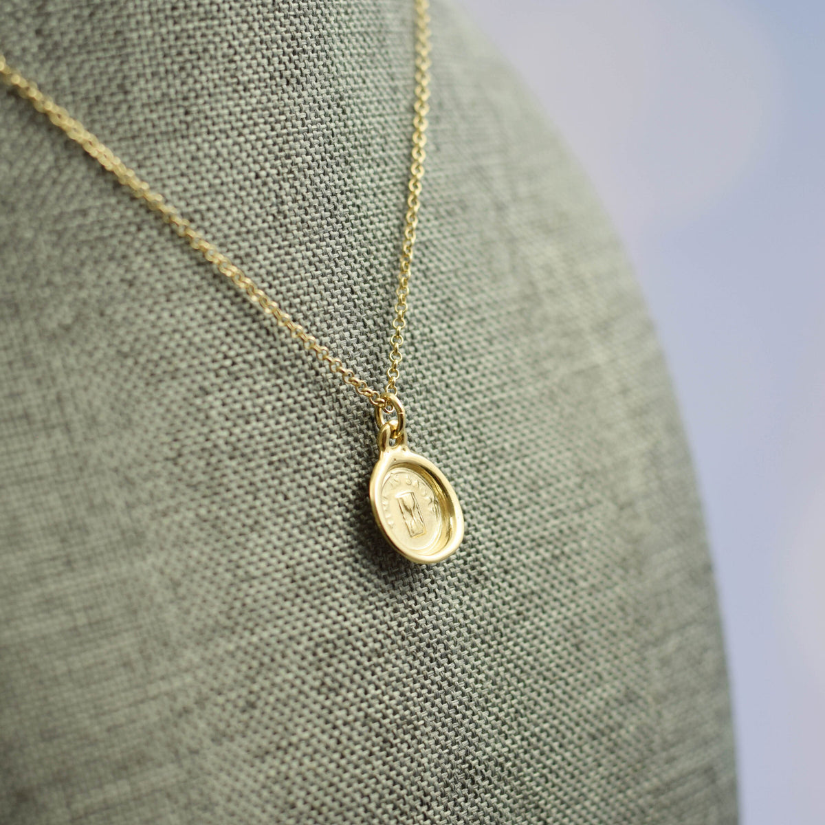 Hourglass - Time is Short in Gold Vermeil