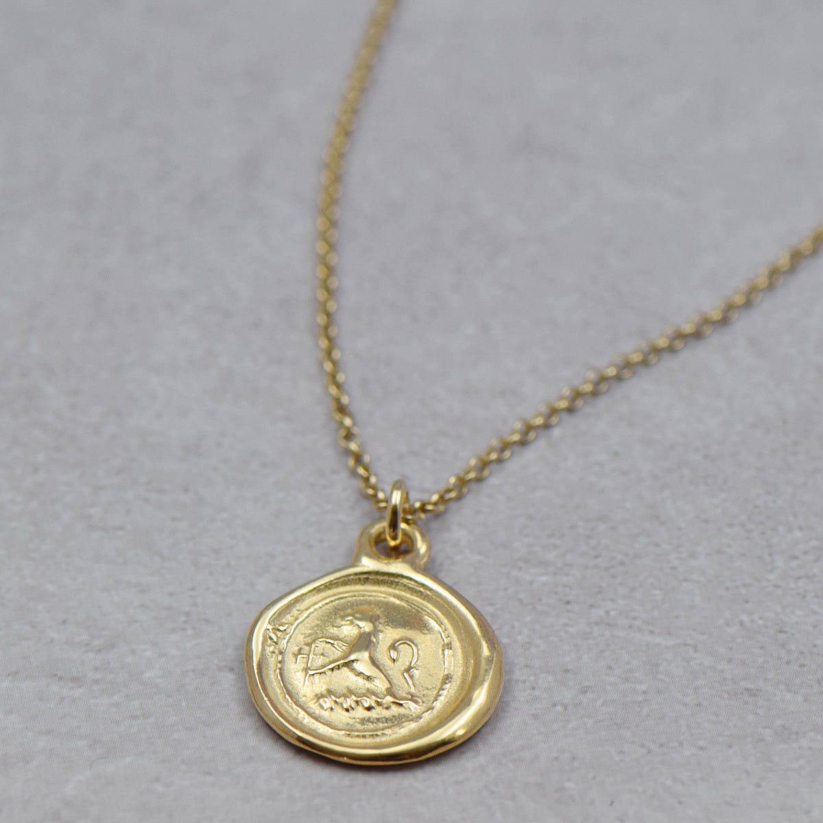 Lion Crosslet Fitchee in Gold Vermeil