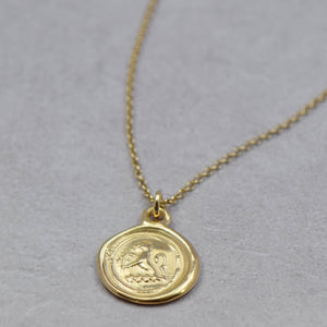Lion Crosslet Fitchee in Gold Vermeil