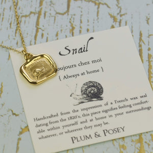 Snail  - Always at Home in Gold Vermeil