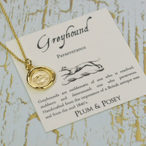 Greyhound - Perseverance in Gold Vermeil