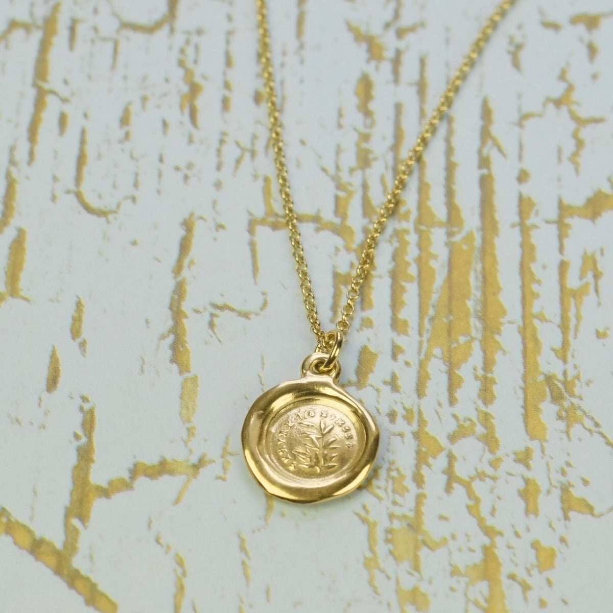 Always the Same - Laurel Leaf Evergreen in Gold Vermeil