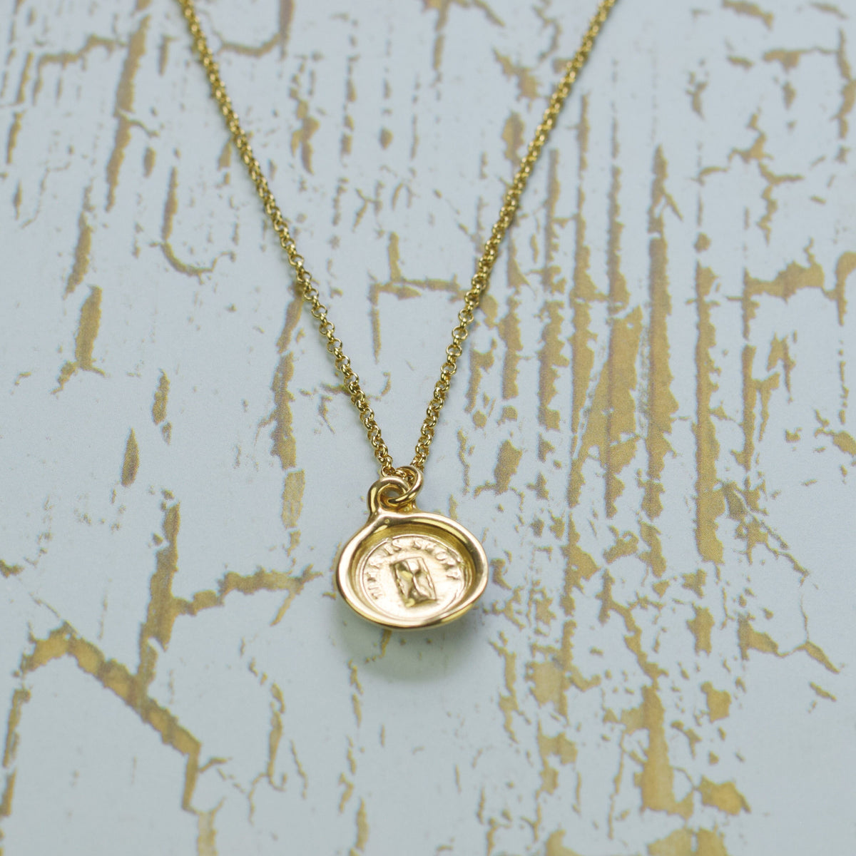 Hourglass - Time is Short in Gold Vermeil