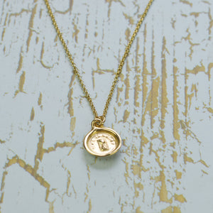 Hourglass - Time is Short in Gold Vermeil