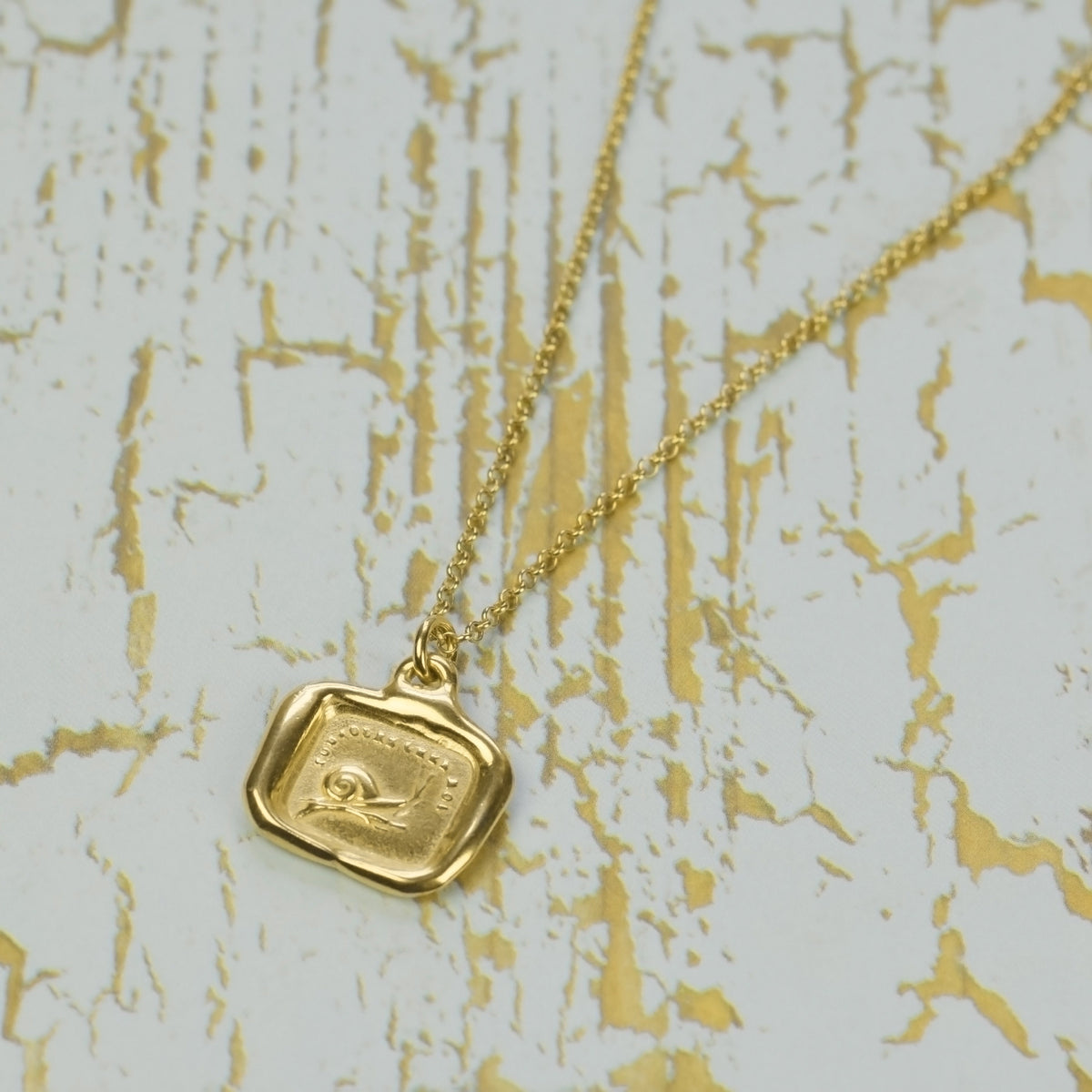 Snail  - Always at Home in Gold Vermeil