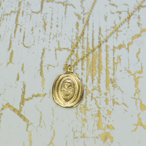 Death or Glory Skull and Crossbones  - Memento Mori in Gold Vermeil