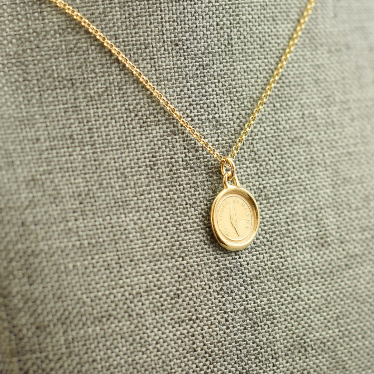 Feather - Always Sincere Feather in Gold Vermeil