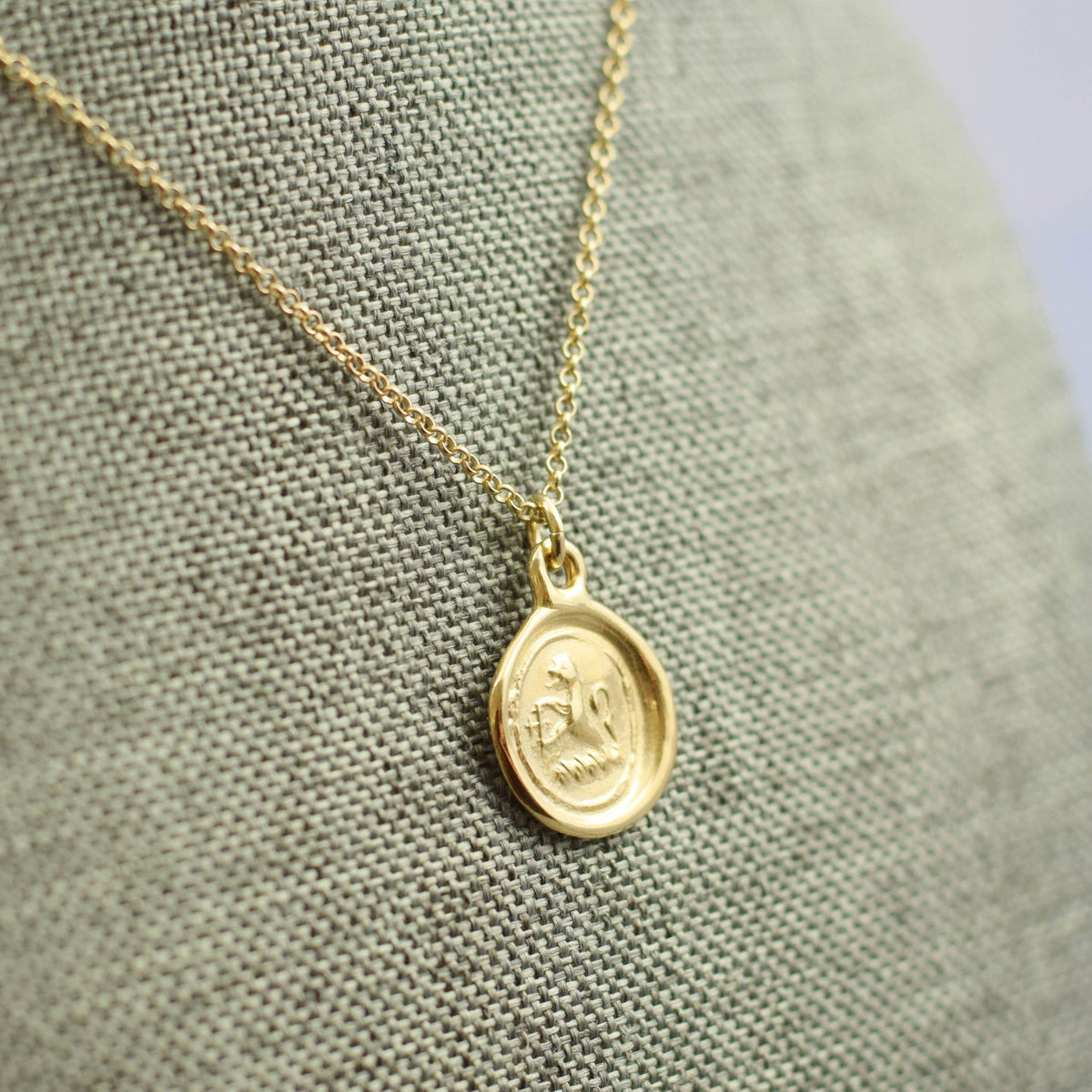 Lion Crosslet Fitchee in Gold Vermeil