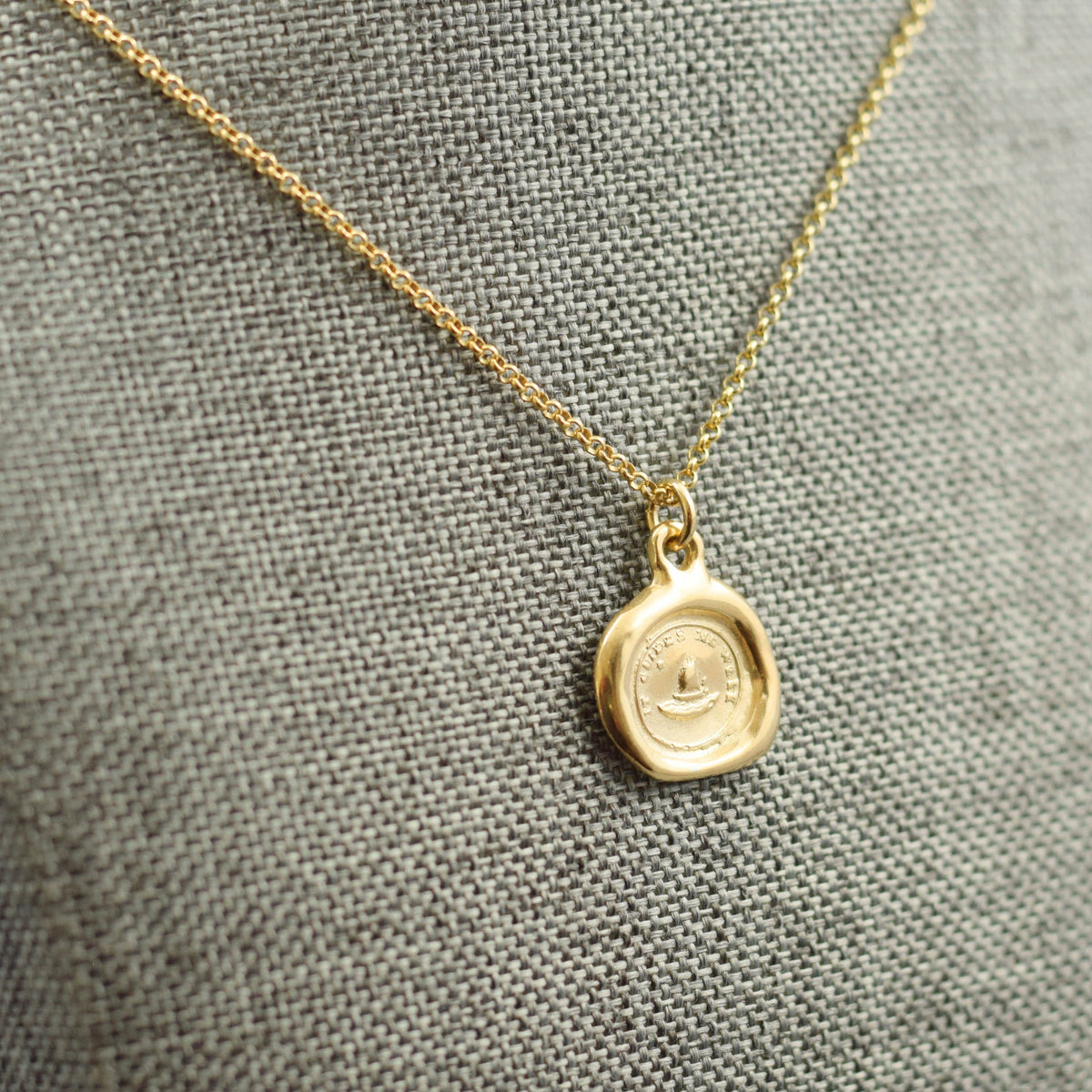 Guiding Star - Sailing Boat and North Star - It Guides me well in Gold Vermeil