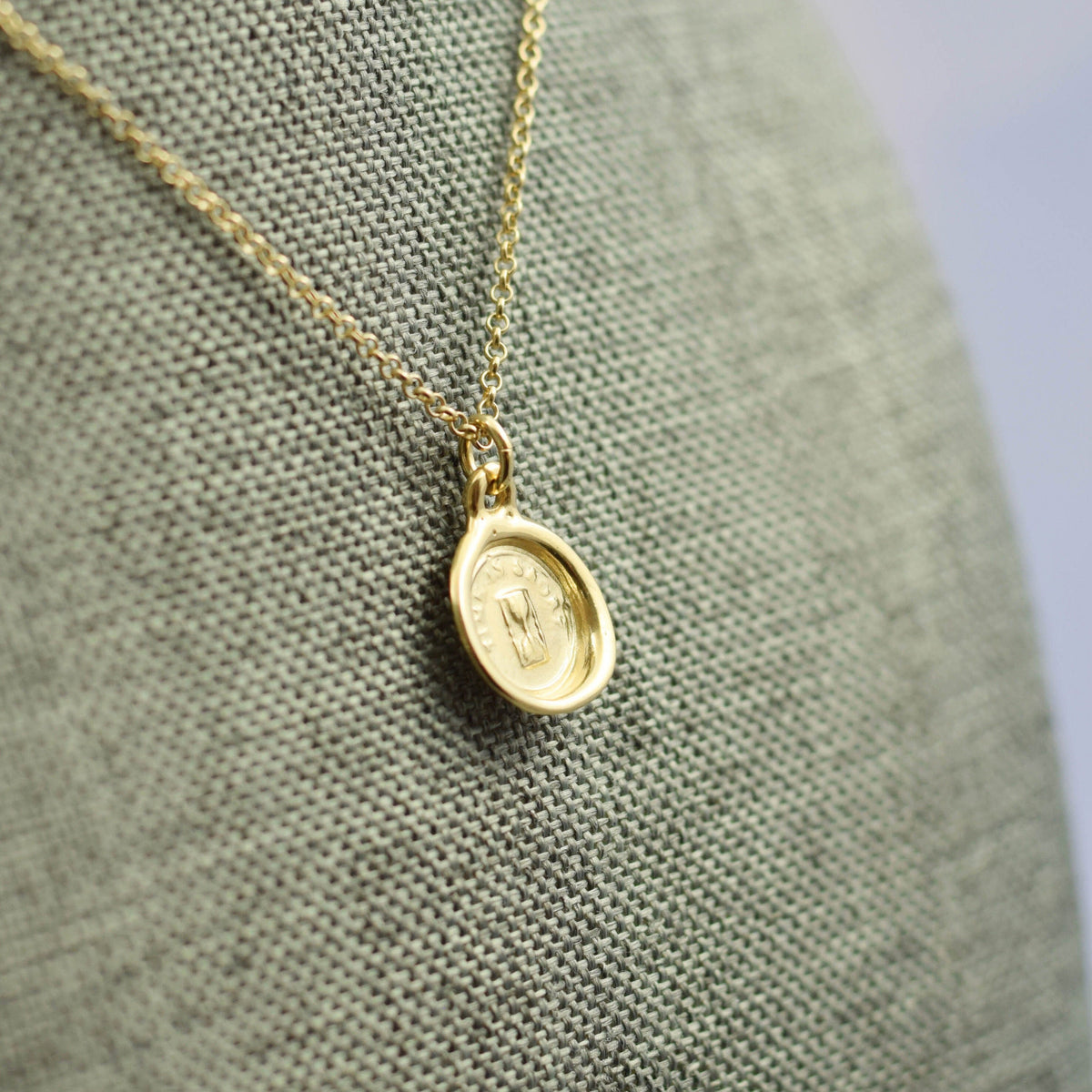 Hourglass - Time is Short in Gold Vermeil