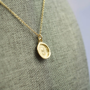 Hourglass - Time is Short in Gold Vermeil