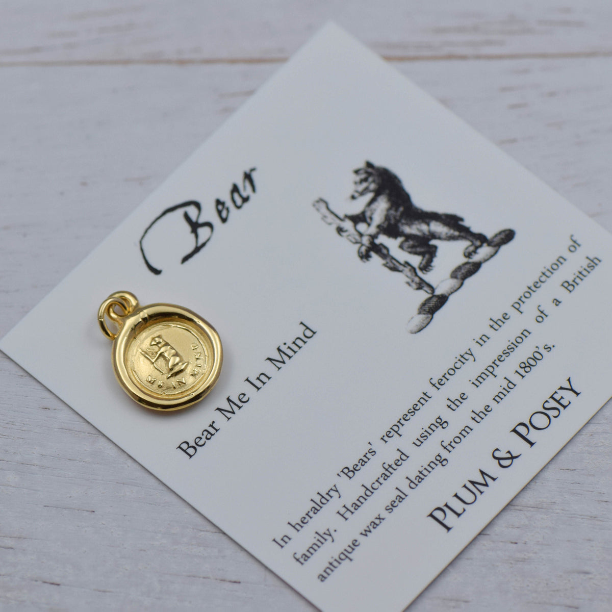 Bear - Bear me in mind in Gold Vermeil