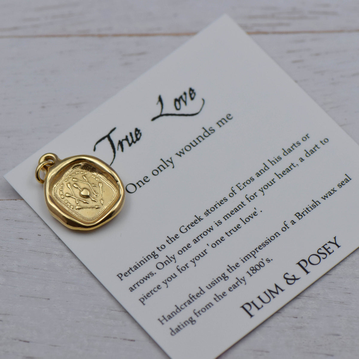 One True Love - One Only Wounds Me in Gold Vermeil