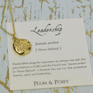 Leadership - Griffin in Gold Vermeil - Never behind