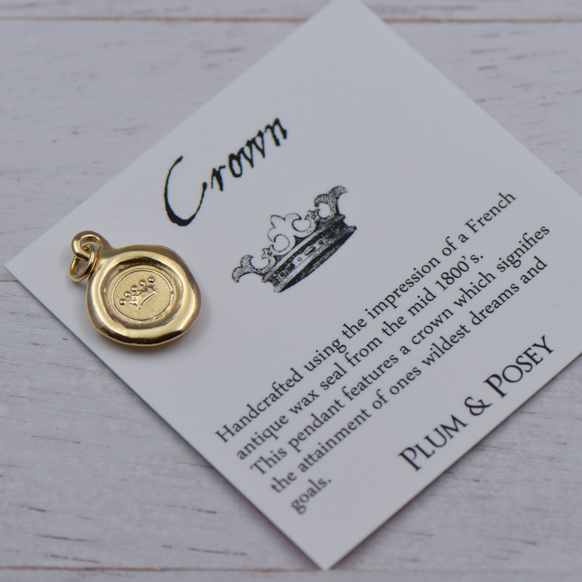 Crown in gold vermeil