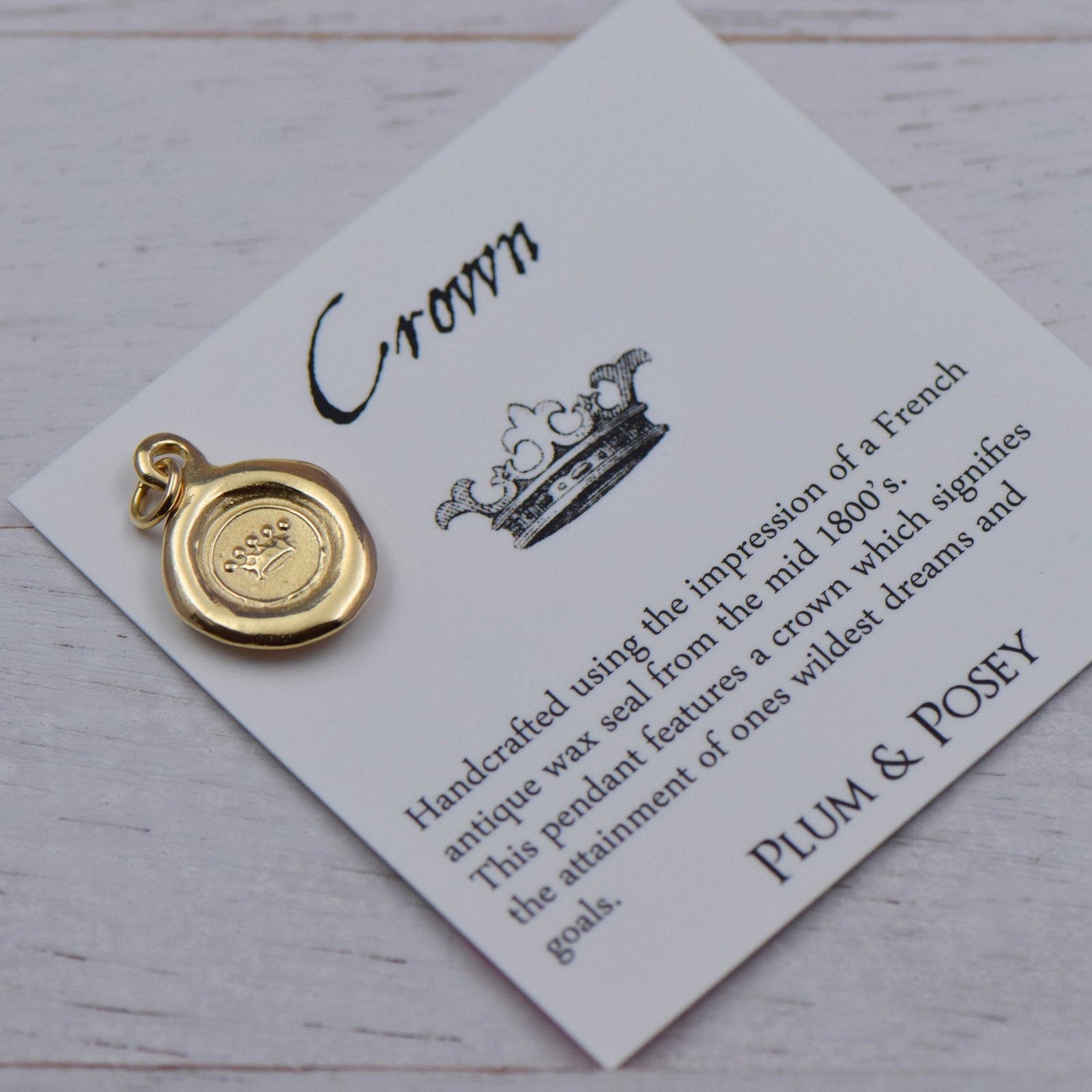 Crown in gold vermeil