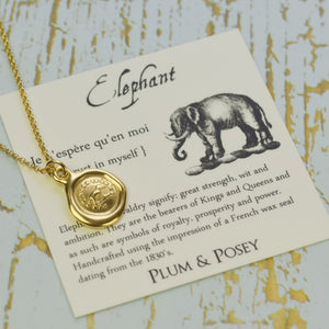 Elephant - I Trust in Myself in Gold Vermeil