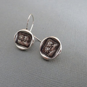 In Vain Destiny Seperates Us - Wax Seal Earrings