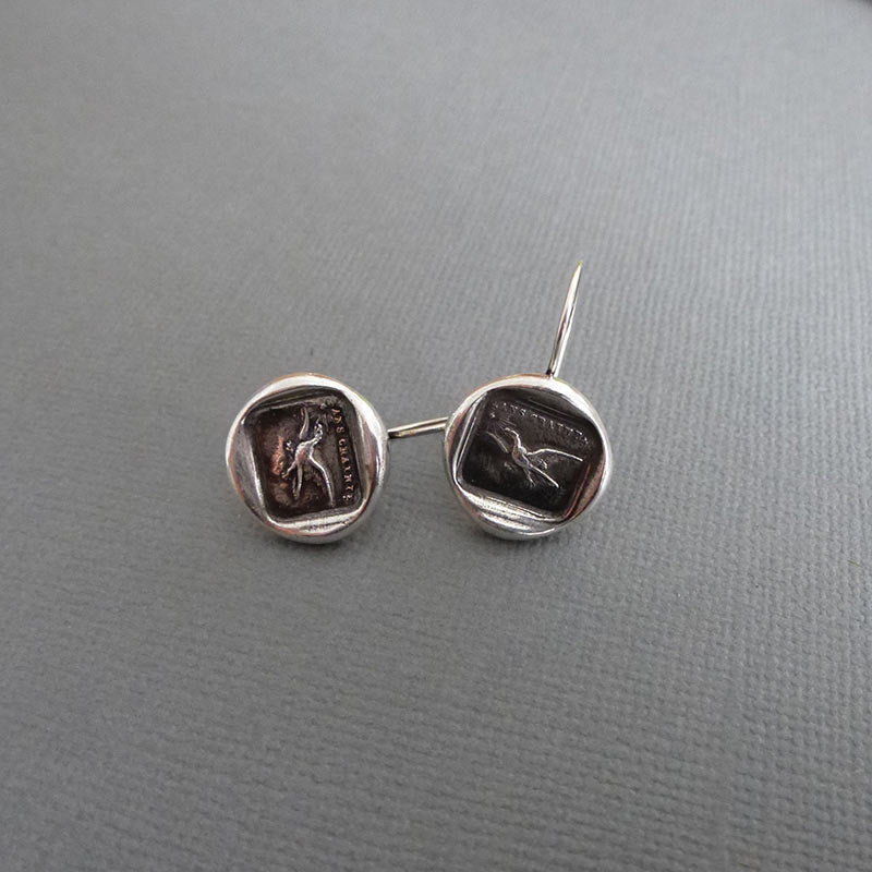 Fearless Eagle Wax Seal Earrings