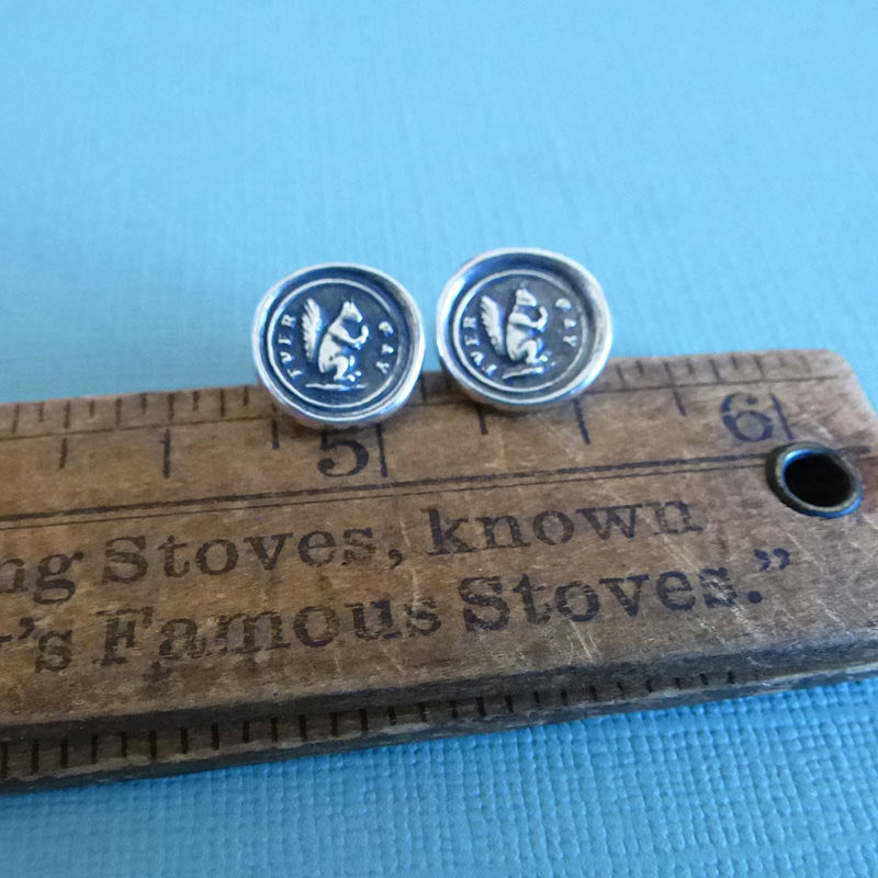 Squirrel Wax Seal Earrings - Ever Gay - Squirrel Stud Earrings