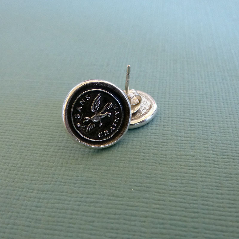 Fearless Eagle Wax Seal Earrings