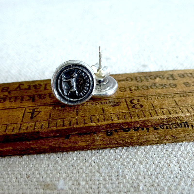 Faithful Friend Wax Seal Earrings