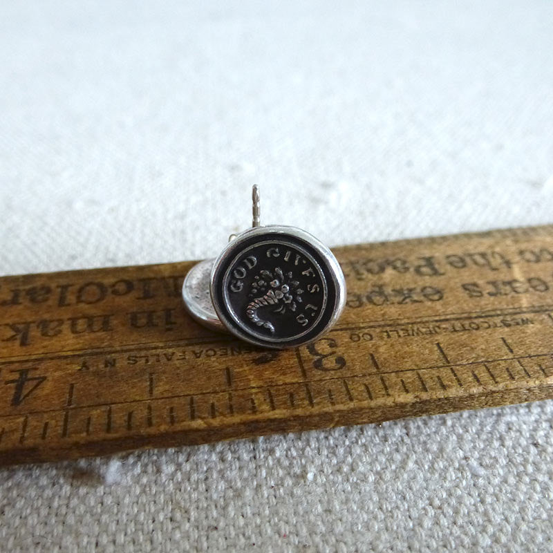 Abundance Wax Seal Earrings - Cornucopia - God Gives us Abundance